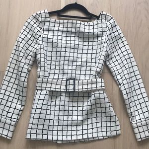 Zara 2-way wear blouse with removable belt